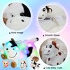 Hopearl LED Plush Cow Lighting Up Stuffed Mommy Cow with 3 Baby Dairy Cows in her Tummy Floppy Stuffed Animal Playset Night Lights Glow in The Dark for Mom Toddlers, 15''