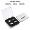 NEEWER Variable ND Filter Set Compatible with DJI Mini 4 Pro, 4 Pack ND2-ND32 (1-5 Stops)/ND64-ND512 (6-9 Stops) Limited VND/CPL/UV Filter, Multi Coated HD Optical Glass/Aluminum Frame