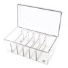 ASUNFO Lash Cart Organizers for Lash Techs Acrylic Eyelash Extension Supplies Makeup Storage Container Display Box Clear