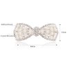 BeeSpring Silver Korean Style Crystal Rhinestone Hair Barrettes Butterfly Pearls Hair Clips Pins for Women (1Pcs)