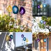 H&D HYALINE & DORA Pack 3pcs Suncatcher Hanging 30mm Crystal Ball with Agate Slices Wind Chimes Ornaments Decor for Window Home Garden