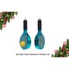 2 Count Glass Tennis Racket Racquet with Ball Christmas Ornaments for Christmas Tree