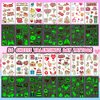 EMOME 400 Styles Luminous Valentine's Day Accessories Party Favors Decorations Supplies, Glow Heart Kiss Tattoos Temporary, Valentines Day Temporary Tattoo Stickers for Kids Women (56 Sheets)