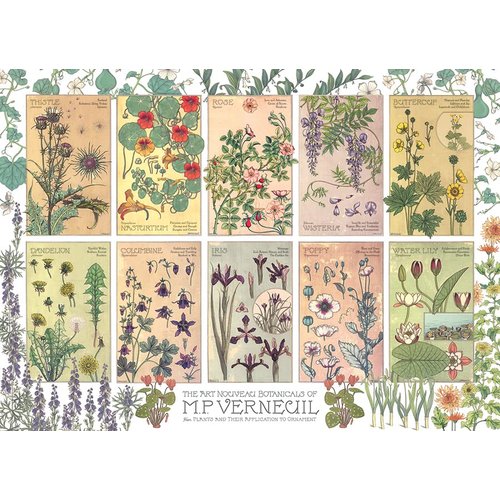 Cobble Hill 1000 Piece Puzzle - Botanicals by Verneuil - Sample Poster Included