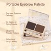 Boobeen 2-Color Eyebrow Palette, Brow Powder Makeup for Sculpting and Defining Brow, Eye Contour Kit with Brush Applicator