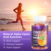 Omega 3 6 9 Vegan Gummies - Triple Strength Omega 3 Supplement Essential Oil Gummy - Omega 369 Heart Support and Brain Support for Women, Men & Pregnant Women, Non-GMO, Orange Flavor - 120 Gummies