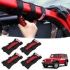 Gaizon 4 Pack Grab Handles Roll Bar Paracord Handgrip Handles with America Flag Pattern Replacement for Jeep Wrangler YJ TJ JK JL,Gladiator JT 1955-2022(Red)