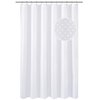 N&Y HOME Hotel Fabric Shower Curtain or Liner, Cloth Textured White Shower Curtain with Bottom Magnets, Machine Washable, 72 x 72 inches for Bathroom