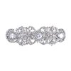 EVER FAITH Silver-Tone Austrian Crystal CZ Art Deco Flower Tear Drop Hair Barrette Clip Clear