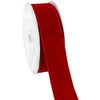 Floral Home Decor Wired Holiday Red Velvet Ribbon - 50 Yards
