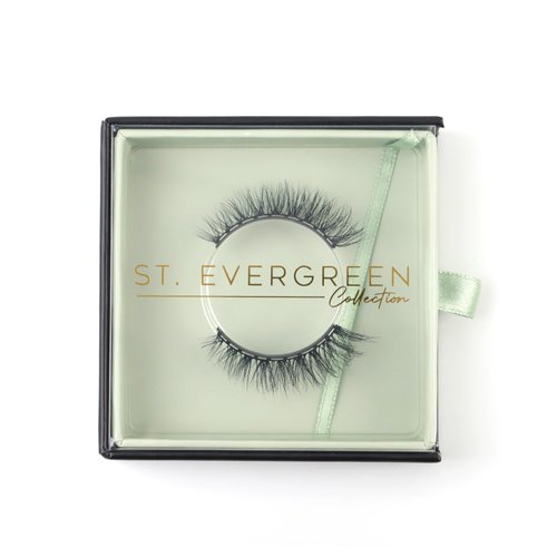 St. Evergreen Collection Magnetic False Eyelashes for Women, Natural Chic, Reusable, Lightweight, Easy to Apply, 1 Pair, Black