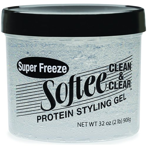 Softee Clean Clear Super Freeze Protein Styling Gel, 32 Oz
