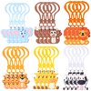 Jadive 24 Pcs Jungle Animal Keychains Safari Party Favors Birthday Decorations Cute Animal Ornament Pendant for Christmas Boy Girl Gift Reward Goodie Bag Fillers Baby Shower Supplies