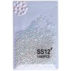 PrettyG 2880pcs SS12 Nail Crystals Bare AB Nail Art Sparkly Round Flatback Rhinestones, Non-Self-Adhesive Bab-S12