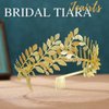 JEAIRTS Leaf Wedding Crown Headband Gold Greek Goddess Headpiece Leaf Bridal Tiara Hair Pieces Headwear Festival Prom Wedding Hair Accessories for Women and Girls