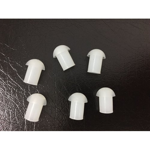 AIRSN Replacement Mushroom Earbud Ear Tips for Motorola Kenwood Two Way Radio Coil Tube Audio Kits/Transparent Acoustic Tube Earpieces (Original Mushroom)