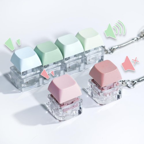 NiXianLinGo 3 PCS Keyboard Fidget Toy, Quiet & Loud Fidget Keyboard Toys to Release Stress, Portable Linear & Separate Fidget Keyboard Keychain, Silent Keyboard Fidget Clicker for Quiet Sense