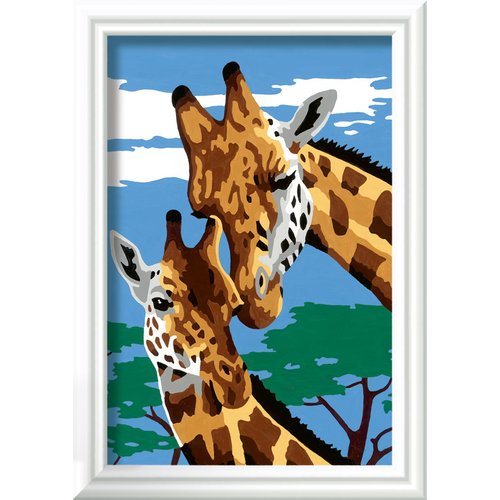 Ravensburger Cute Giraffes Paint by Numbers Kit for Kids - 23615 - Painting Arts and Crafts for Ages 7 and Up