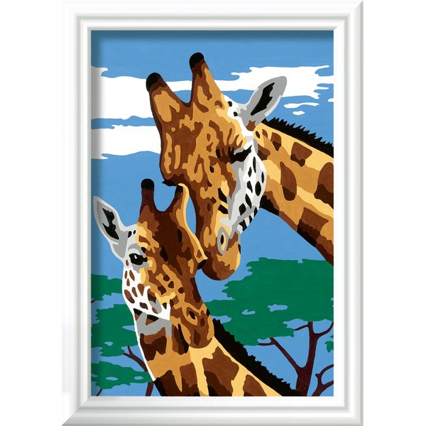 Ravensburger Cute Giraffes Paint by Numbers Kit for Kids - 23615 - Painting Arts and Crafts for Ages 7 and Up