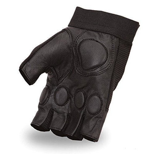 Prime Sports All-Purpose Padded Leather Cycling Weight Lifting Wheelchair Gloves W-1019 (Medium)