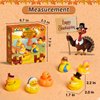 FUN LITTLE TOYS 12 PCS Thanksgiving Rubber Ducks in Bulk for Kids, Assorted Rubber Duck Turkey & Pilgrim Toy Duckies for Fun Bath Toys, Thanksgiving Party Favors, Thanksgiving Themed Bathtub Toys