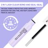 Lash Bond and Seal Waterproof 2 in 1 Cluster Eyelash Glue Strong Hold All Day Wear DIY Lash Extensions Glue Suitable for Sensitive Eyes-Clear