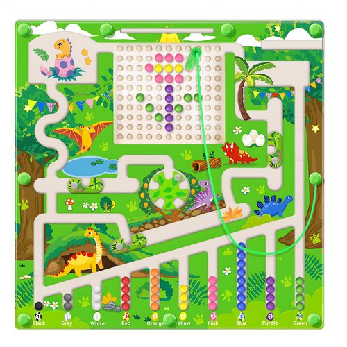 Magnetic Color and Number Maze, Montessori Toys for 3 4 5 Year Old Toddler Boys Girls, Magnet Drawing Board, Preschool Activities Educational Learning Toys, Gifts for Kids Birthday Christmas