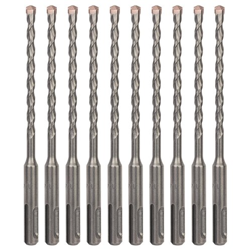 Sabre Tools 10-Pack 1/4 Inch x 6 Inch SDS Plus Rotary Hammer Drill Bits, Carbide Tipped for Brick, Stone and Concrete (1/4” x 4" x 6")