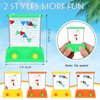 Gejoy 4 Pieces Water Games Handheld Stocking Stuffers for Kids Mini Waterful Ring Toss Retro Pastime Toys Car Games Christmas Party Favor for Kids Adults Gifts(Sport Style)