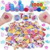 JOYIN 1000+ Easter Arts & Crafts with Stickers Rolls, Stampers, foam stickers, and Temporary Tattoos for Easter Basket Stuffers, Egg Fillers, Easter Egg Hunt Party, and Classroom Events.
