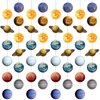 Cindeer 8 Pieces Space Hanging Decorations Solar System Planets Paper Garlands Outer Space Party Streamers Banner for Boys Girls Kids Space Themed Birthday Party Ceiling Wall Door Decor Supplies