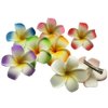 2 PCS 7cm Hawaiian Frangipani Plumeria Foam Head Flower Party Beach Hair Clip Hair Accessories (White+Blue)