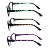 EYE ZOOM 3 Pack Stylish Cat Eye Style Reading Glasses for Women, Tortoise, 1.25
