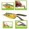 Fishing Lures Topwater Floating Weedless Lure Frog Baits with Double Sharp Hooks Soft Bait for Bass Snakehead Salmon Freshwater Saltwater Fishing (Mix Style)-A…