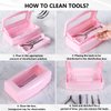 Machine-Ya Plastic Sterilizing Tray,Sterilization Box,Nail Art Tool Sterilizer Tray, Sterilizer Tray Box Nail Art Salon Sterilizing Too（Pink）