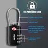 TSA Luggage Locks, [ Zinc Alloy Version][2 Pcs] Diyife TSA Approved Luggage Lock 3-Digit Re-settable Combination Lock, Code Lock for Travel Suitcase Luggage Bag Lockers (Black)