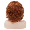 Sabosi Short Auburn Curly Wigs for Women Natural Synthetic Wig Ginger Middle Natural Looking Synthetic Heat Resistant Fiber Wig for Daily Party Use