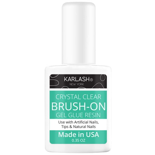 Karlash Super Strong Brush On Nail Glue for Acrylic Nails and Press on Nails Glue Adhesive, Perfect for False Acrylic Nail Art, Glitter, Gems, White Clear Tip (1 Piece)