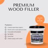 Do it Best Wood Putty Filler Paintable Kit- 16oz White Wood Filler Paintable- Interior & Exterior Wood Filler- Bundled w/Putty Knife & Sanding Sponge (3 Items)