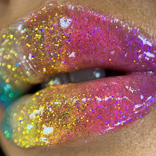 UNICORN SNOT Glitter Lip Gloss - Long-Lasting Sparkly Lip Shine - Vegan & Cruelty Free Non-Sticky Formula - Lip Gloss for Festivals and Rave Makeup - High-Shine Lip Gloss, Sparkly Clear, Disco
