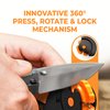 Orange Ninja All-in-1 Garden Tool & Knife Sharpener for Lawn Mower Blade,Scissors, Axe, Hatchet, Machete, Pruner, Hedge Shears by Sharp Pebble