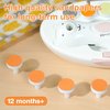 haakaa Electric Nail Trimmer Replacement Pads Baby Nail Trimmer Heads for Standard Baby Nail File, Suitable for 12+Months, Orange