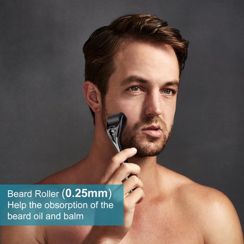 Beard Growth Kit - Beard Kit for Men with Beard Growth Oil (2 Pack), Beard Balm, Beard Comb, Beard Massager, Patchy Beard Growth, Unique Gifts for Men, Birthday Gifts for Him Boyfriend Husband Dad