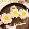 3 PCS Hawaiian Flower Hair Clips Plumeria Hair Clip Hibiscus Flower Hair Clips for Women Girls Thick Thin Hair Beach Hair Accessories Non Slip Strong Hold Hair Catch Clamp Barrettes