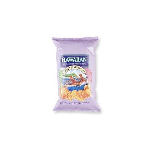 Hawaiian Kettle Chips, Sweet Maui Onion, 8 oz (Pack of 3)