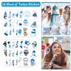 110 PCS Winter Arctic Animals Party Favors, Winter Arctic Polar Animals Stickers Temporary Tattoos Slap Bracelets Keychains Badges Gift Bags Arctic Animals Birthday Party Decorations Supplies for Kids