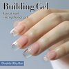 Double Rhythm Clear Gel Nail Polish 15ml Nail Strengthener Builder in a Bottle Nail Extension Hard Gel Soak Off Long Lasting UV Gel (Clear 8 in 1-1)