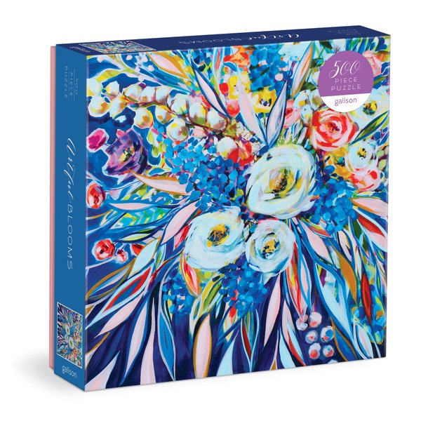 Galison Artful Blooms – 500 Piece Puzzle Fun and Challenging Activity with Bright and Bold Artwork of Painted Flower Arrangement for Adults and Families