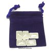 Five One Gram .999 pure Silver Bars with random designs in a jewelry pouch by Jewlmen