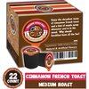 Crazy Cups Flavored Coffee Pods for Single Serve Keurig K Cups Machines, Cinnamon French Toast, Hot or Iced Coffee, Recyclable Pods, 22 count
